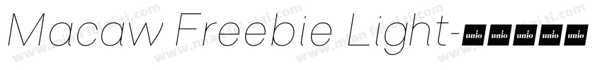 Macaw Freebie Light字体转换